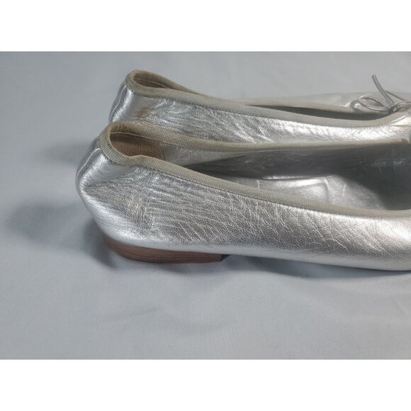 Chanel Gold Metallic Ballet Flats EU Size 42 US 10 G02819 Made in Italy - Picture 4 of 16